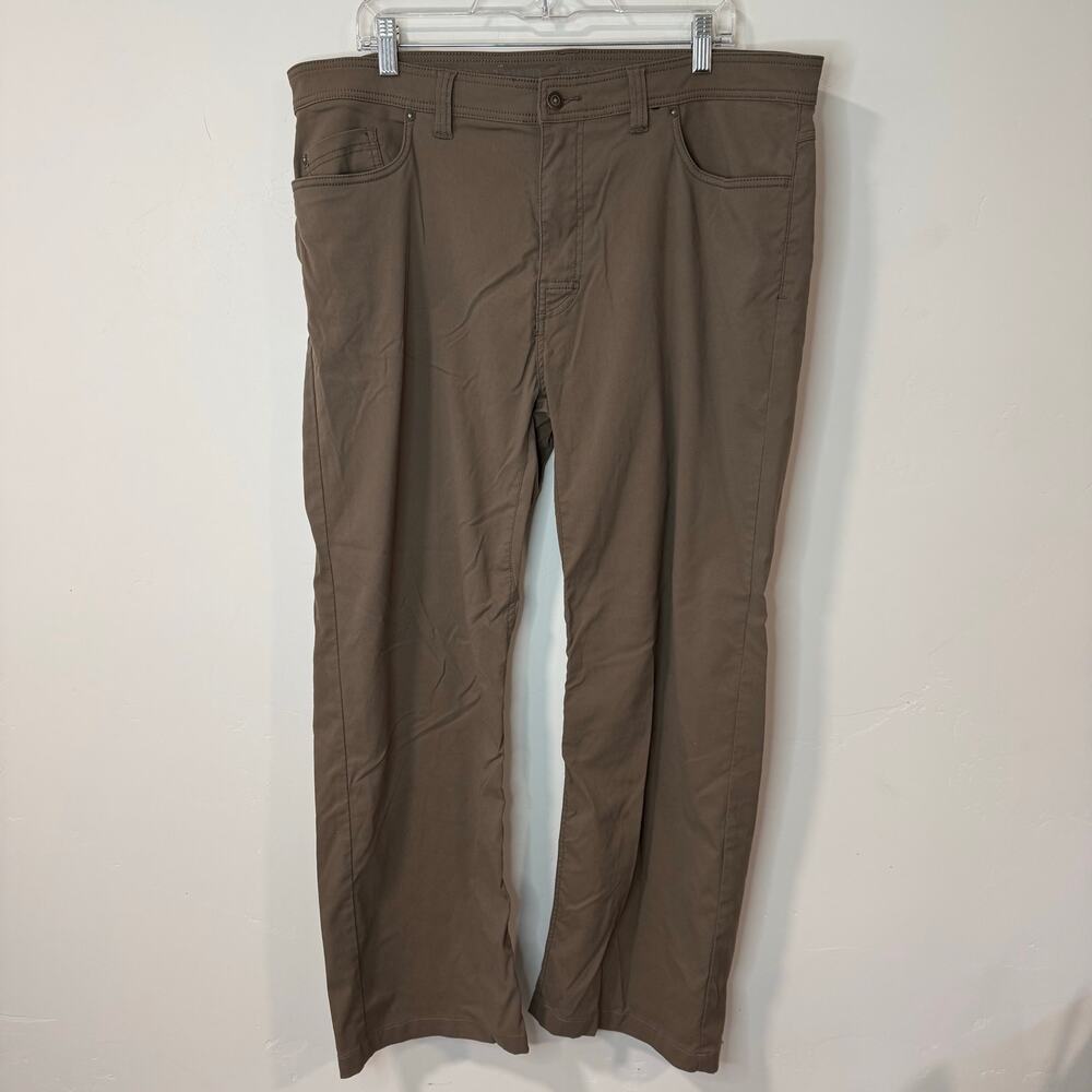 Prana Men's Brion Slim Fit Chino Pants Stretch Brown Casual Travel Everyday 40